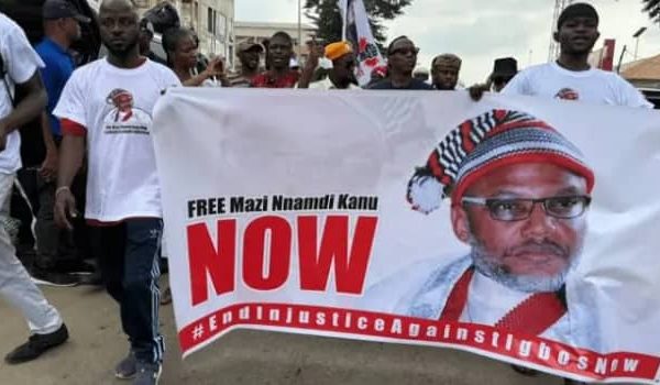 Police arrest Nnamdi Kanu s lawyer others during protest in Abuja
